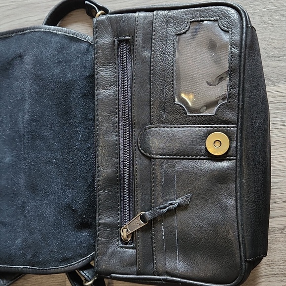 JD small black pebble leather organizer purse - Picture 7 of 8